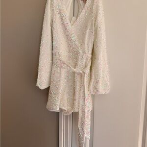 Show Me Your MuMu Iridescent Sequin Romper size XS. NWT